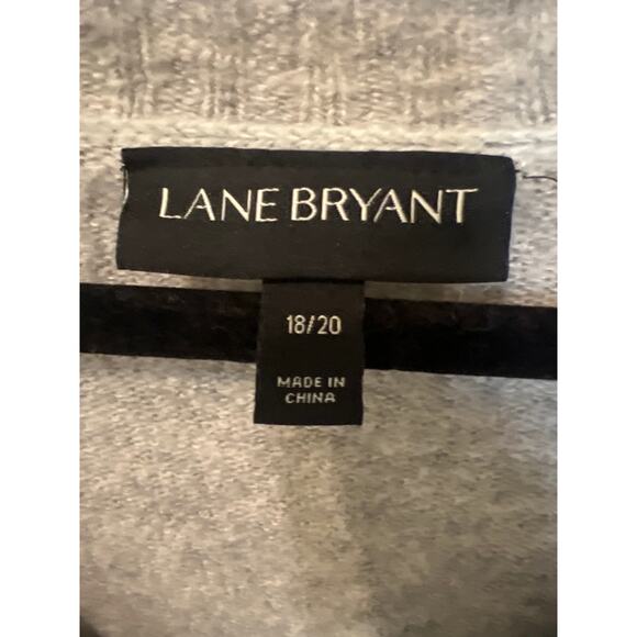 Lane Bryant Fair Isle Snowflake Gray Pink Sweater Acrylic Wool Blend Size 18 20 - Picture 3 of 7